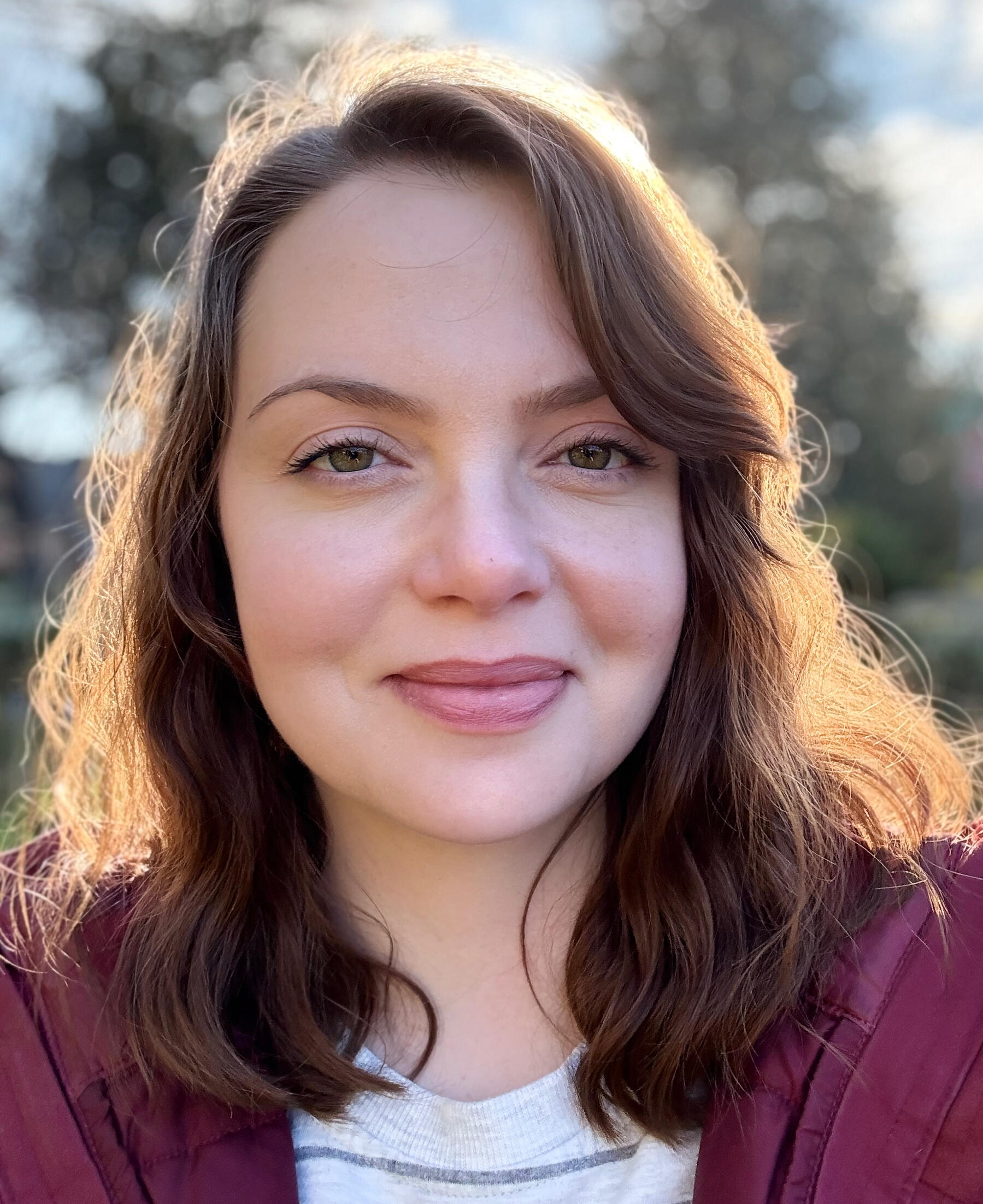 Woman smiling at camera